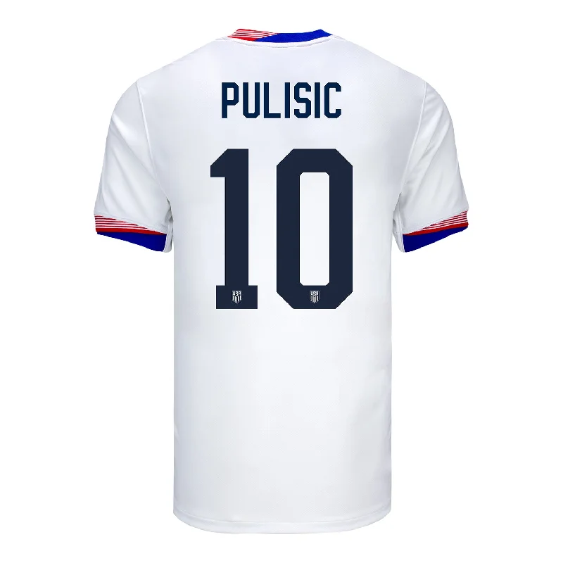 Men's Moisture - Wicking Golf Jerseys with UV Protection for Comfortable Rounds on the CourseMen's Nike USMNT 2024 American Classic Home Pulisic 10 Stadium Jersey