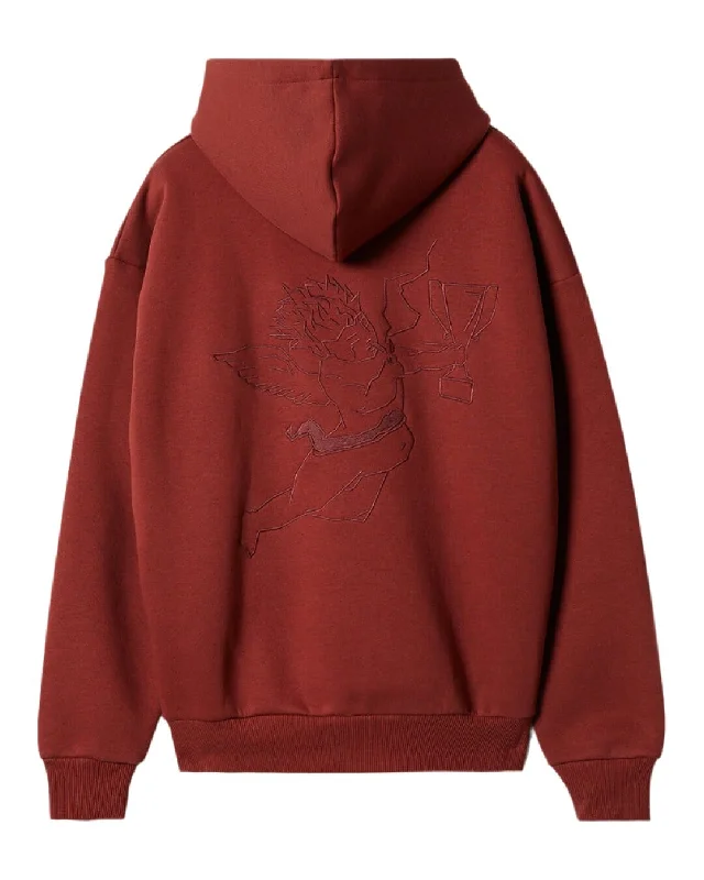 Men fleece - paneled cycling jerseys for bike ridesBEYOND MEDALS Angels Hoodie 2.0 Pullover Red