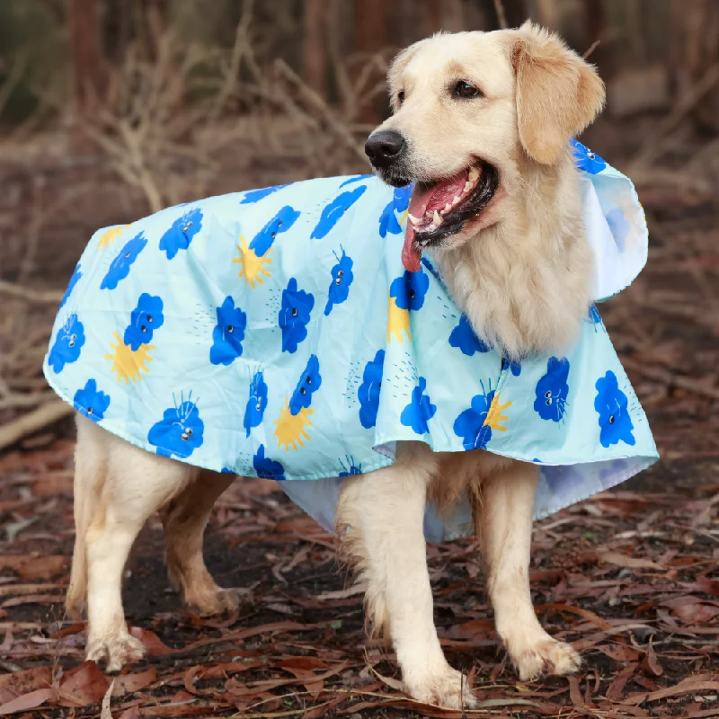 Men's raincoats with a storm flap to prevent water penetration​Clouds Printed Cape Style Dog Raincoat