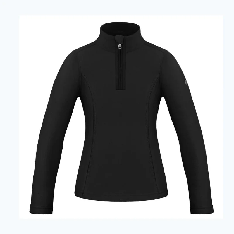Men fleece - backed windbreakers for windy daysPoivre Blanc Girls Micro Fleece Half Zip - Black