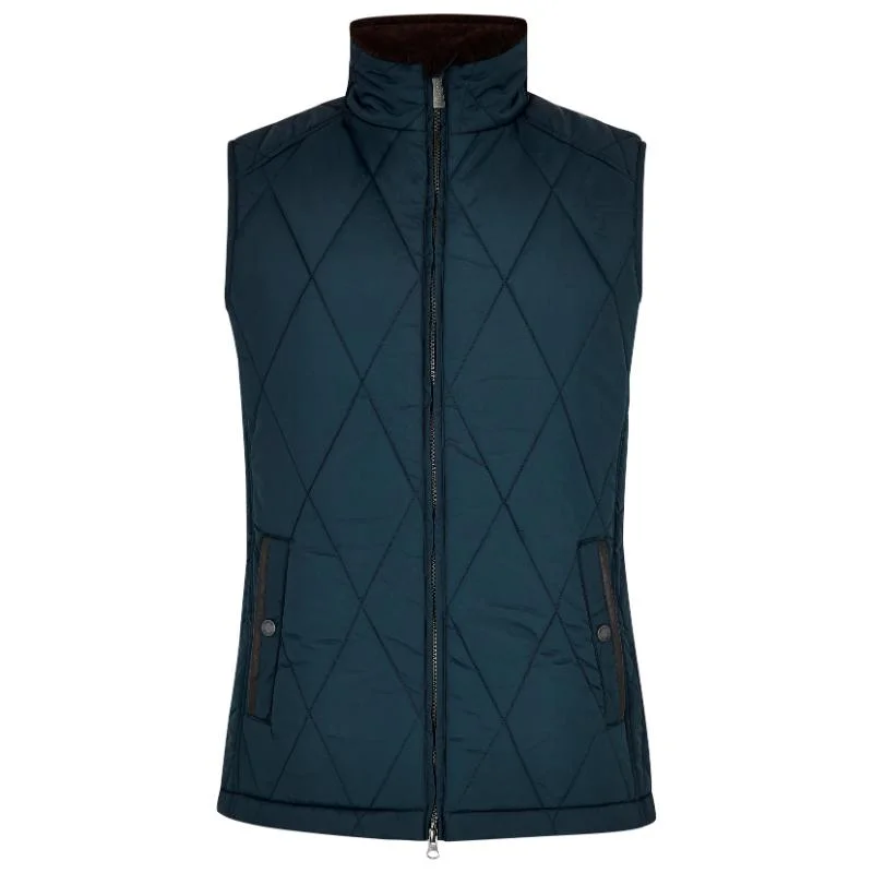Men fleece - trimmed slippers for cozy indoor wearDubarry Colamber Mens Quilted Gilet - Navy