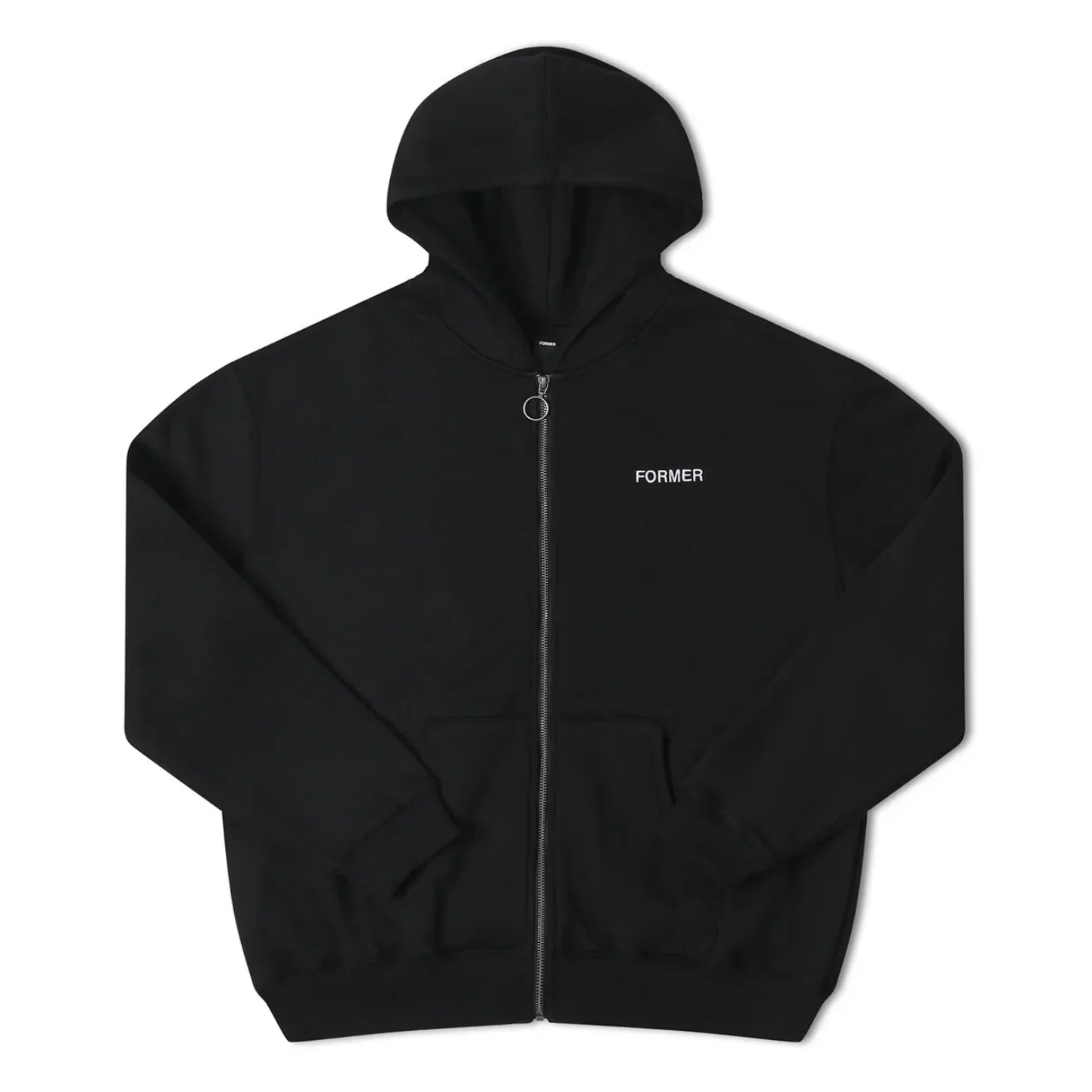 Men fleece - lined work gloves for outdoor laborFORMER Clippings Full Zip Up Hoodie Black