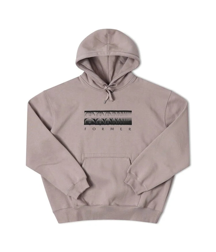 Men fleece beanies with a pom - pom for a trendy lookFORMER Crux Blur Hoodie Sweater Mushroom