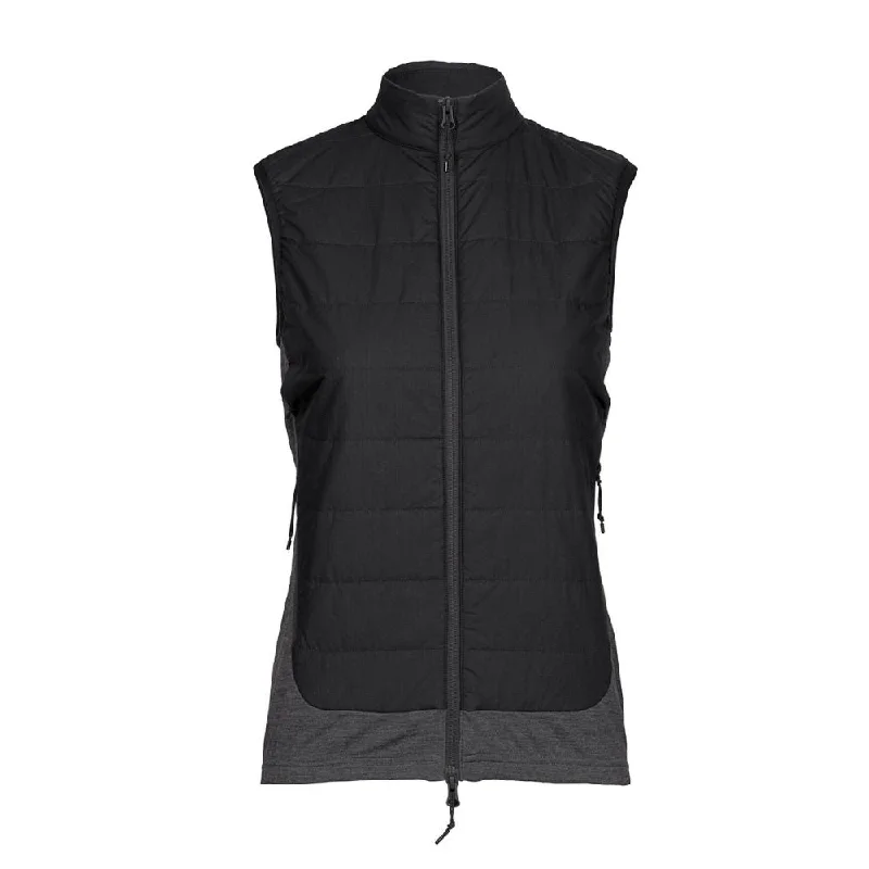 Men fleece bomber jackets with a stylish ribbed collarIcebreaker Womens Ski Gilet - MerinoLoft Mid Layer