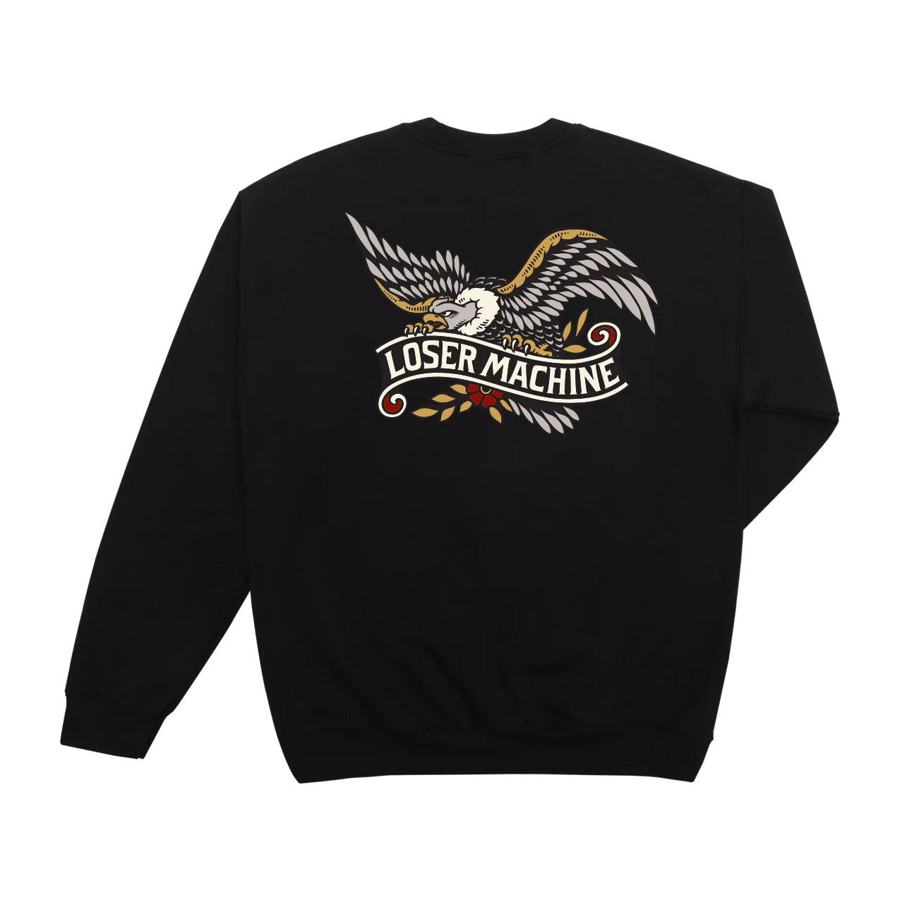 Men fleece - backed compression shirts for workoutsLOSER MACHINE Glory Bound Crew Sweatshirt Black Men fleece - backed compression shirts for workoutsLOSER MACHINE Glory Bound Crew Sweatshirt Black