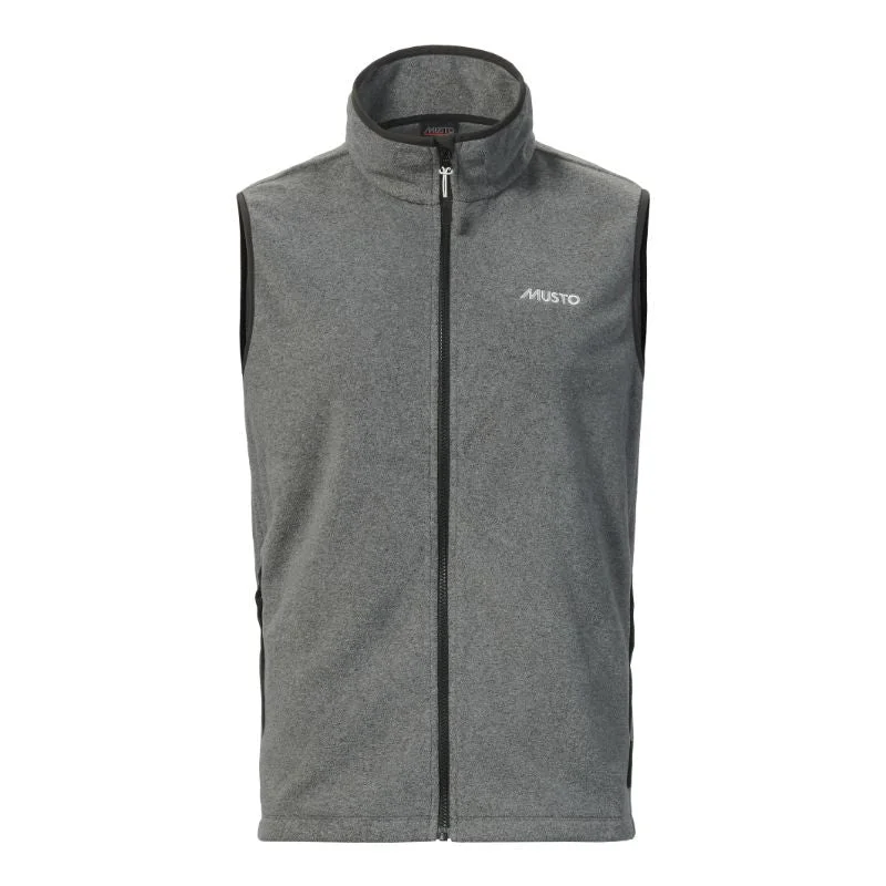 Men fleece - lined work gloves for outdoor laborMusto Nautic PT Fleece Gilet - Dark Grey Marl