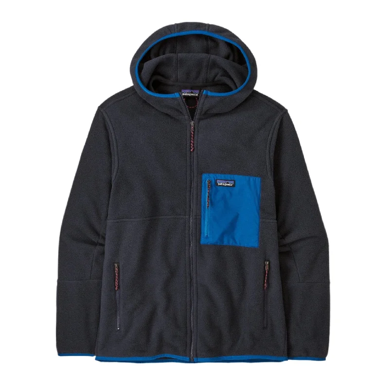 Men fleece - trimmed duffel bags for travel conveniencePATAGONIA Microdini Fleece Hoodie Pitch Blue/Endless Blue