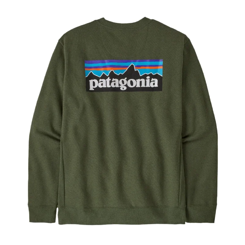 Men fleece - backed compression shirts for workoutsPATAGONIA P-6 Uprisal Crew Sweater Torrey Pine Green