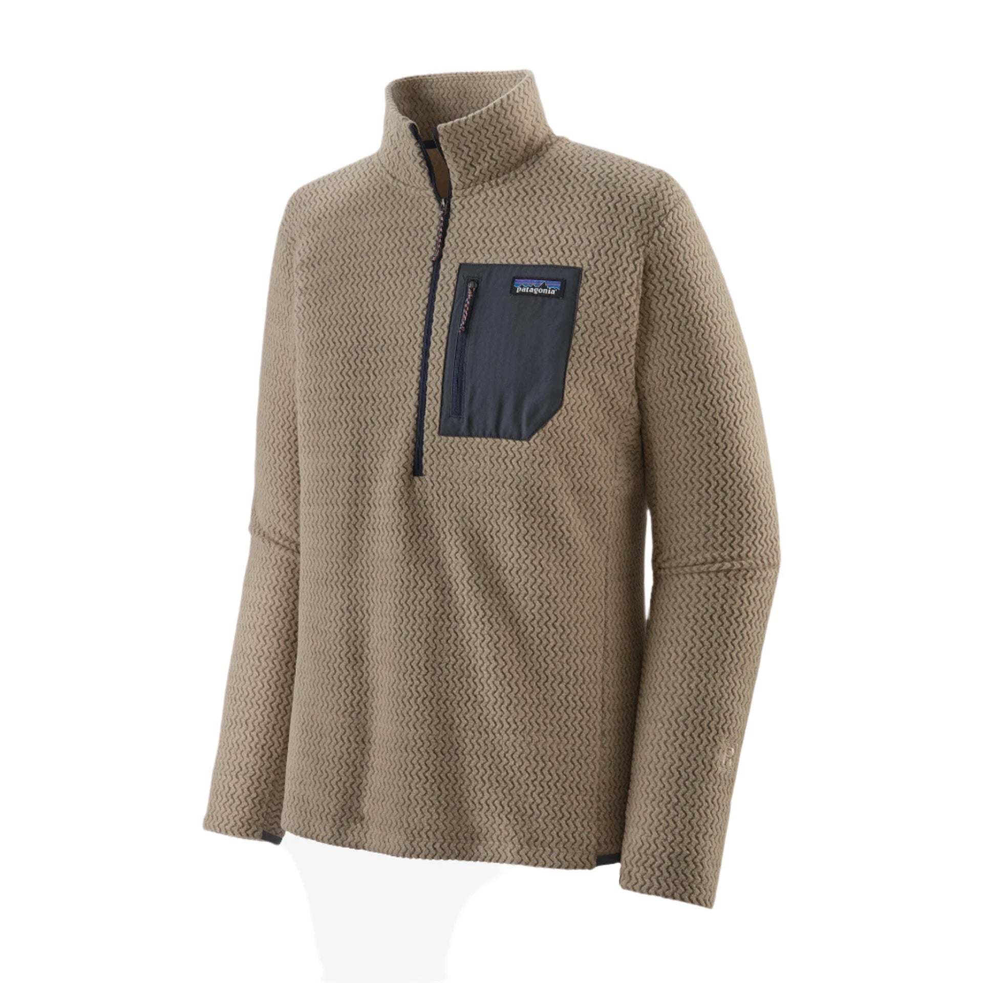 Men fleece - lined trucker hats for a casual lookPATAGONIA R1 Air Zip-Neck Oar Tan