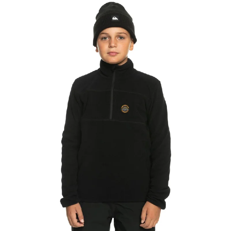 Men fleece - lined leather jackets for a luxurious feelQuiksilver Aker Half Zip Fleece For Boys - Black Men fleece - lined leather jackets for a luxurious feelQuiksilver Aker Half Zip Fleece For Boys - Black