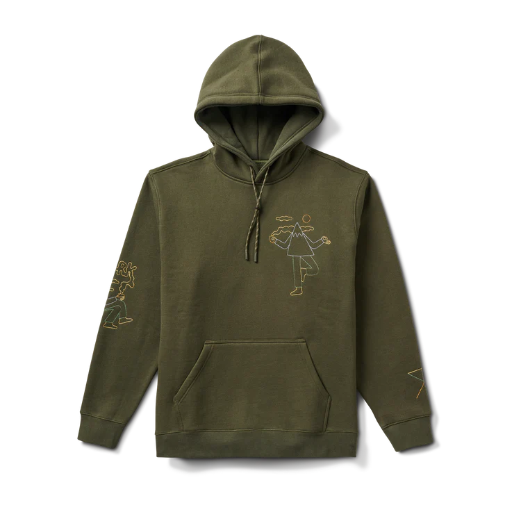 Men fleece beanies with a pom - pom for a trendy lookROARK Namastay Here Pullover Hoodie Military