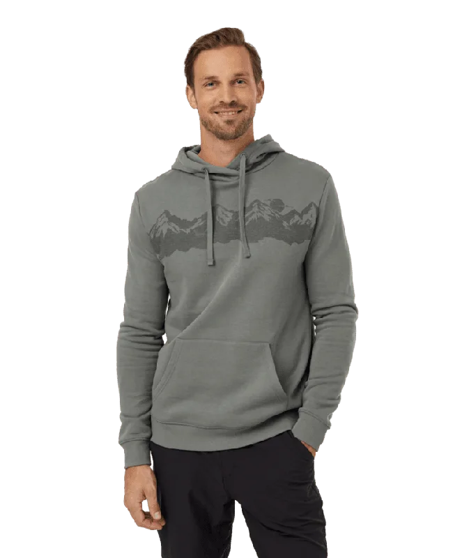 Men fleece - backed compression shirts for workoutsTENTREE Mountain Range Pullover HoodieMineral/Kambaba