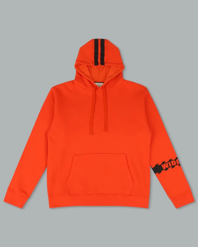 Men fleece - lined denim jackets for a rugged styleWide Load Hoodie. Orange.