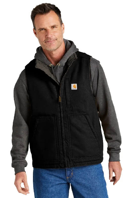Plus Size Men's Cable - Knit Wool Vest in Navy for a Classic and Cozy LookCarhartt Mens Sherpa Lined Mock Neck Full Zip Vest - Black Plus Size Men's Cable - Knit Wool Vest in Navy for a Classic and Cozy LookCarhartt Mens Sherpa Lined Mock Neck Full Zip Vest - Black