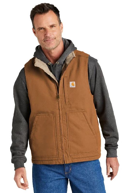 Men's Jersey Vest in Neon Yellow for a High - Visibility Sports LookCarhartt Mens Sherpa Lined Mock Neck Full Zip Vest - Carhartt Brown Men's Jersey Vest in Neon Yellow for a High - Visibility Sports LookCarhartt Mens Sherpa Lined Mock Neck Full Zip Vest - Carhartt Brown