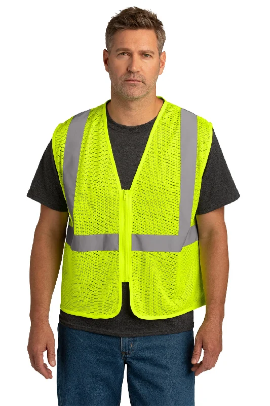 Tall Men's Zip - Up Fleece Vest in Gray for Outdoor ActivitiesCornerStone Mens ANSI 107 Class 2 Mesh Zipper Vest - Safety Yellow Tall Men's Zip - Up Fleece Vest in Gray for Outdoor ActivitiesCornerStone Mens ANSI 107 Class 2 Mesh Zipper Vest - Safety Yellow