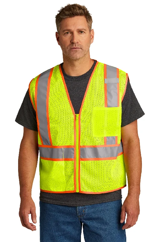 Men's Jersey Vest in Neon Yellow for a High - Visibility Sports LookCornerStone Mens ANSI 107 Class 2 Mesh Zipper Vest - Safety Yellow Men's Jersey Vest in Neon Yellow for a High - Visibility Sports LookCornerStone Mens ANSI 107 Class 2 Mesh Zipper Vest - Safety Yellow