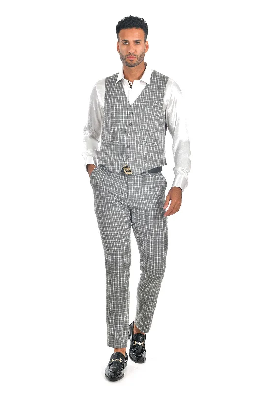 Men's Lightweight Linen Vest in Beige for a Breezy Summer OutfitCrystal Clear Vest