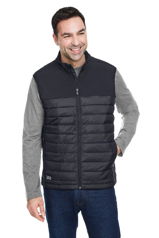 Men's Leather Vest with Studs in Brown for a Rock - n - Roll StyleDri Duck Mens Summit Water Resistant Puffer Full Zip Vest - Black