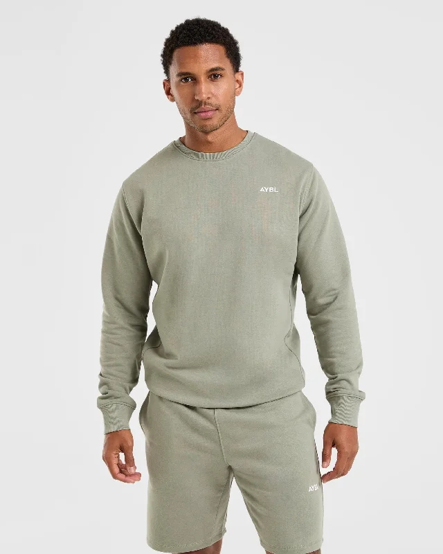 Zip - up men hoodie with multiple pockets for storageEssential Lightweight Sweater - Washed Sage Zip - up men hoodie with multiple pockets for storageEssential Lightweight Sweater - Washed Sage