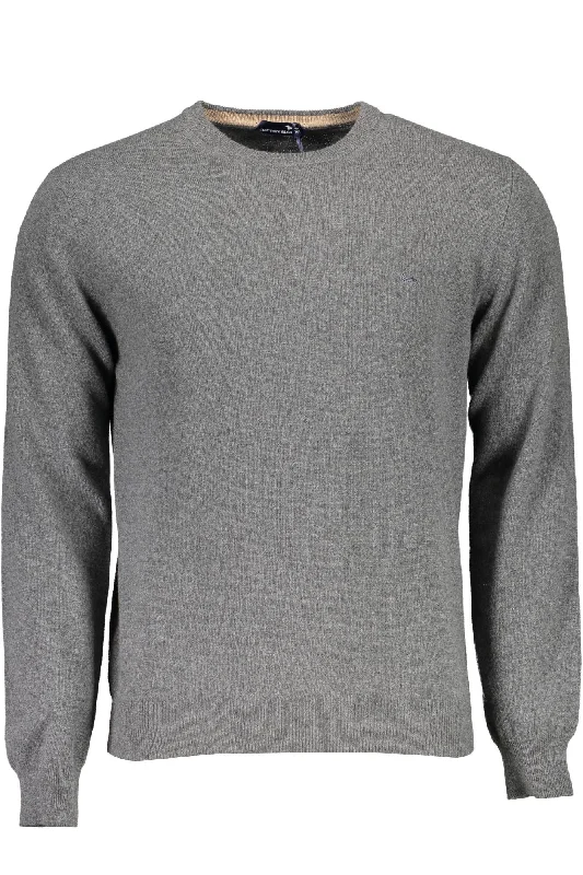 Men's Fringe - Trimmed Boho - Style Sweater in Beige for a Music Festival VibeHarmont & Blaine Elegant  Wool-Cashmere Men's Men's Sweater