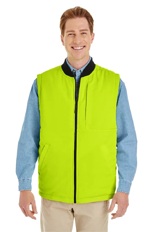 Tall Men's Zip - Up Fleece Vest in Gray for Outdoor ActivitiesHarriton Mens Dockside Reversible Water Resistant Full Zip Vest - Black/Safety Yellow Tall Men's Zip - Up Fleece Vest in Gray for Outdoor ActivitiesHarriton Mens Dockside Reversible Water Resistant Full Zip Vest - Black/Safety Yellow