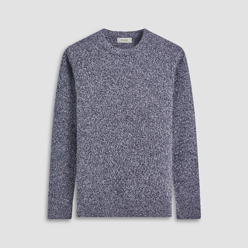 Plus Size Men's Distressed Denim - Look Sweater in Blue for a Trendy and Edgy StyleHeathered Crew Neck Sweater