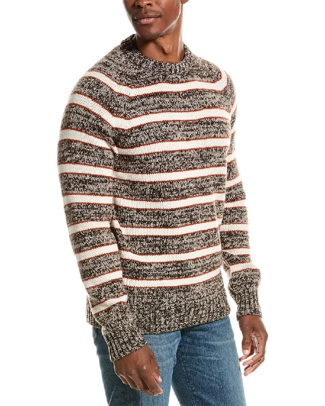 Plus Size Men's Pocket - Detail Sweater in Olive Green for a Practical and Fashionable Everyday WearISAIA Cashmere Crewneck Sweater
