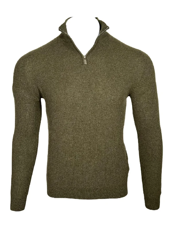 Plus Size Men's Pocket - Detail Sweater in Olive Green for a Practical and Fashionable Everyday WearMen Waffle Stitch Cashmere Sweater In Bronzo Plus Size Men's Pocket - Detail Sweater in Olive Green for a Practical and Fashionable Everyday WearMen Waffle Stitch Cashmere Sweater In Bronzo