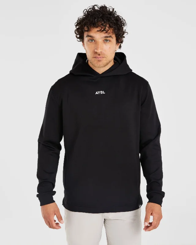 Lightweight men hoodie with mesh panels for breathabilityPerformance Lightweight Hoodie - Black