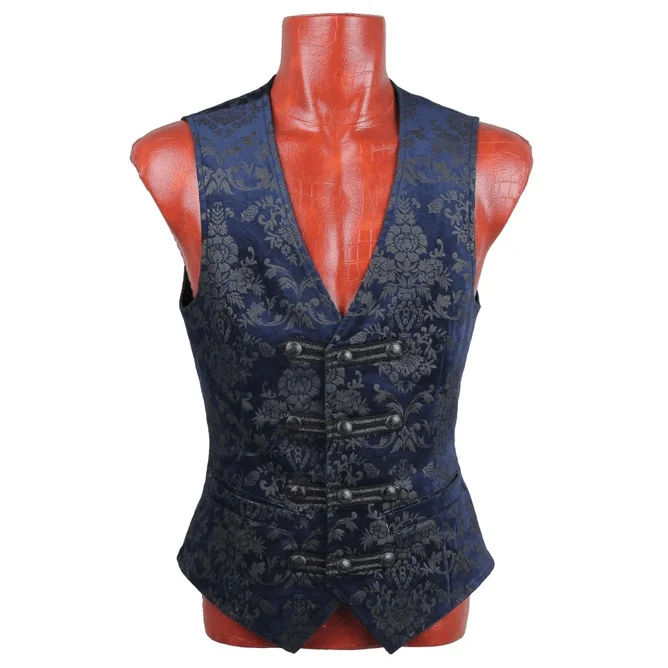 Men's Twill Vest in Burgundy with a Stand - Up Collar for a Sophisticated LookMen's Gothic Dress Vest Palace Waistcoat Men's Twill Vest in Burgundy with a Stand - Up Collar for a Sophisticated LookMen's Gothic Dress Vest Palace Waistcoat