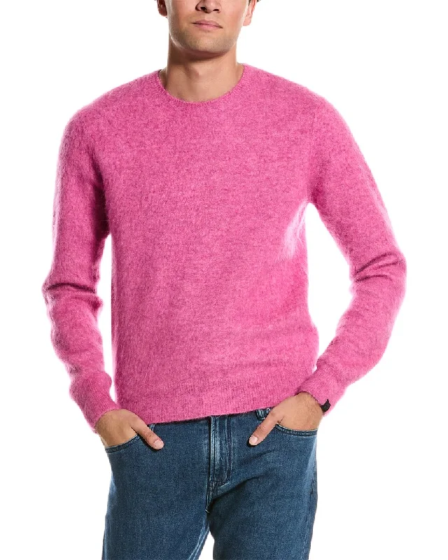 Regular Fit Men's Heathered Knit Sweater in Charcoal for a Laid - Back Weekend Lookrag & bone Dillon Mohair & Wool-Blend Sweater
