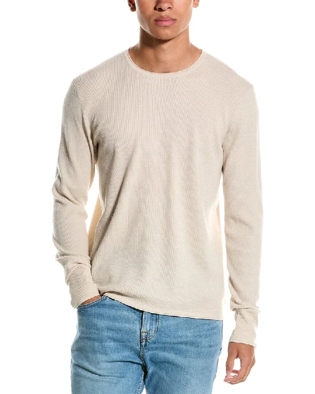 Men's Shearling - Lined Leather Sweater in Brown for a Rugged and Warm Winter Ensemblerag & bone Martin Wool-Blend Crewneck Sweater