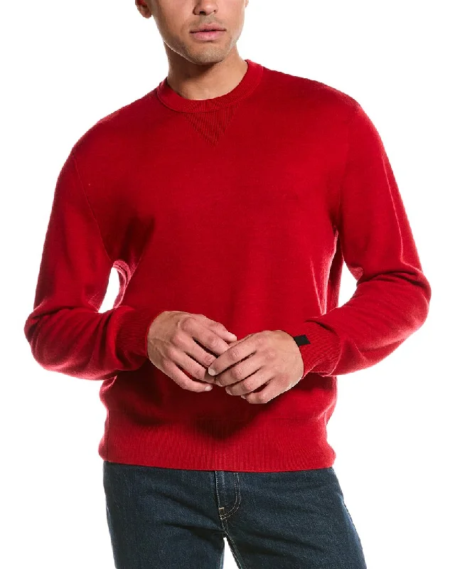 Slim Fit Men's Long - Sleeve Cotton - Linen Blend Sweater in Beige for a Summer Casual Lookrag & bone York Wool-Blend Sweater