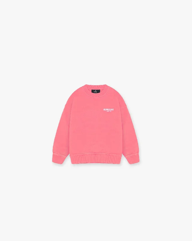 Plus Size Men's V - Neck Cashmere - Blend Sweater in Navy with Ribbed Trim for a Classic StyleRepresent Mini Owners Club Sweater - Bubblegum Pink