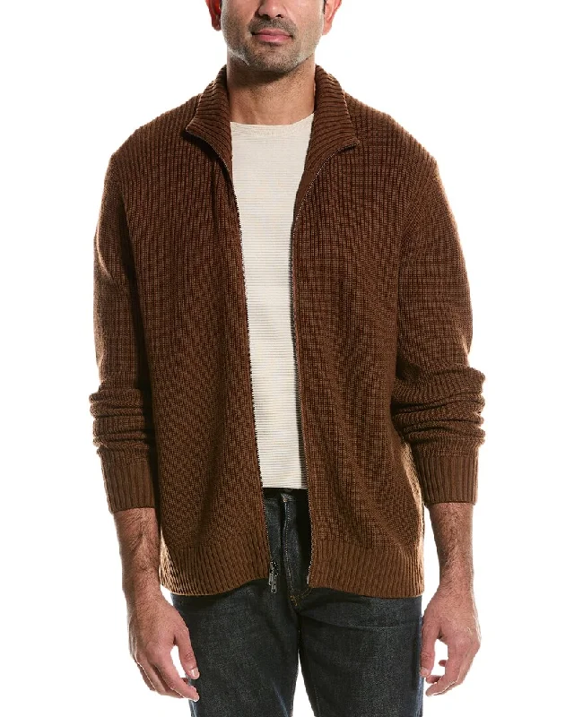 Men's Sequined Trimmed Sweater in Gold for a Glamorous New Year's PartyTodd Snyder Full Zip Sweater