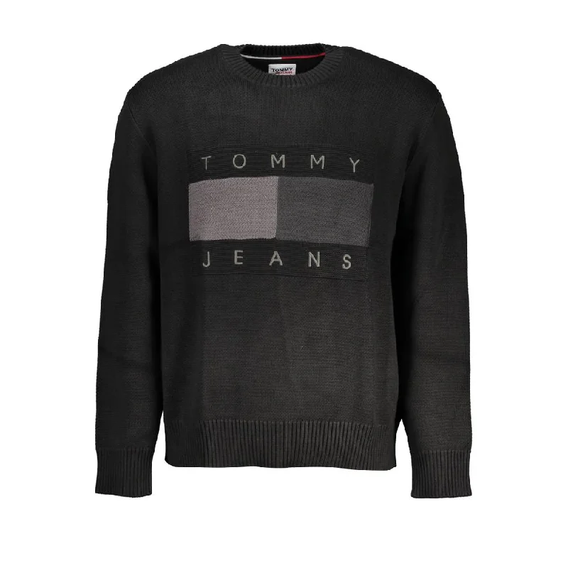 Plus Size Men's Pocket - Detail Sweater in Olive Green for a Practical and Fashionable Everyday WearTommy Hilfiger Elegant Crew Neck Cotton Sweater with Contrast Men's Details