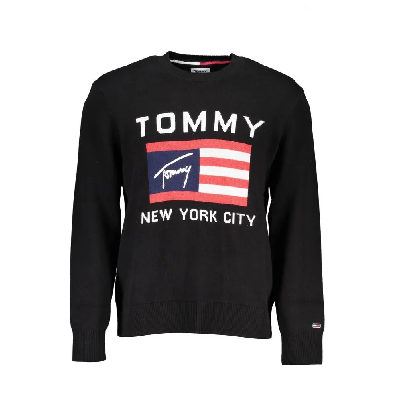 Men's Fringe - Trimmed Boho - Style Sweater in Beige for a Music Festival VibeTommy Hilfiger Sleek Organic Cotton Crew Neck Men's Sweater
