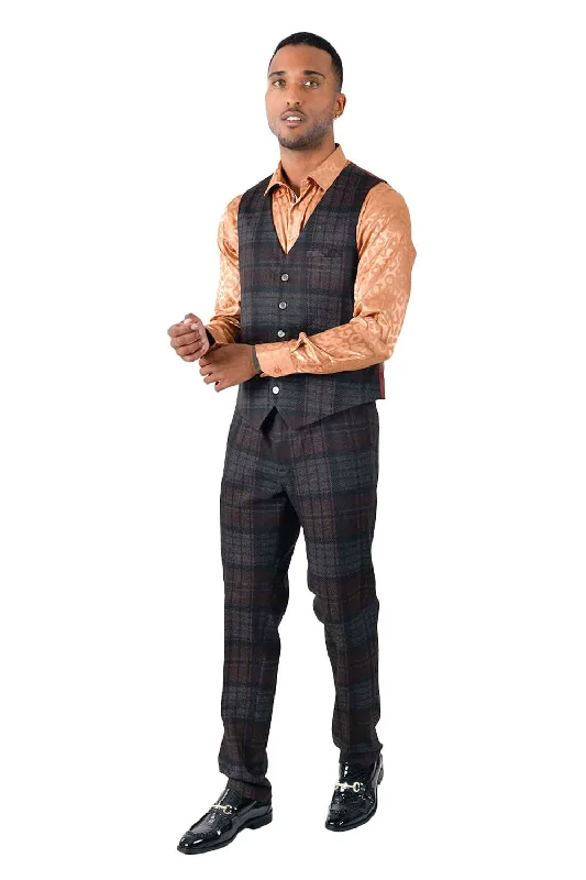 Plus Size Men's Cable - Knit Wool Vest in Navy for a Classic and Cozy LookUNADORNED Vest