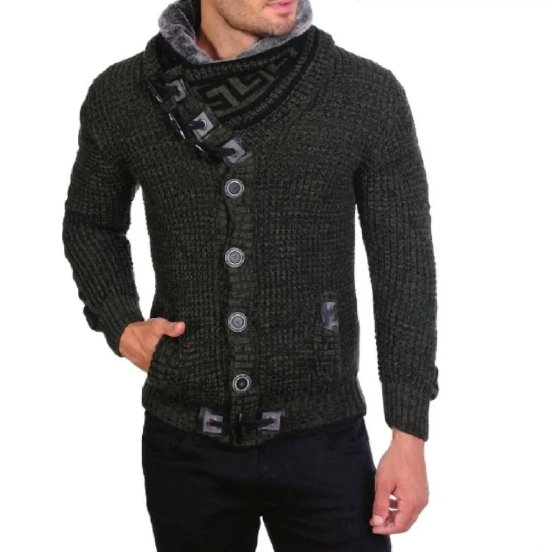 Men's Ribbed Bodycon Sweater in Red for a Sexy and Confident Night OutWool Blend Sweater In Grey