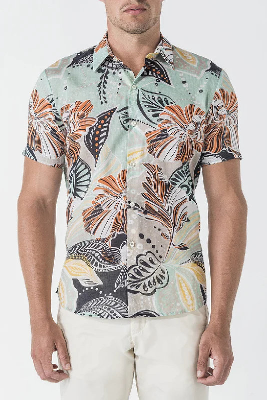 Men's shirtjackets with a lightweight shell​1761 Carnaby Print S/SL Shirt