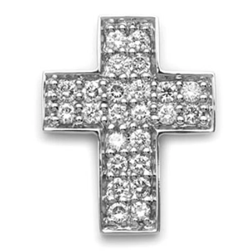 Waterproof men coats with taped seams for heavy rain and snow days18k White Gold Diamond Cross Pendant