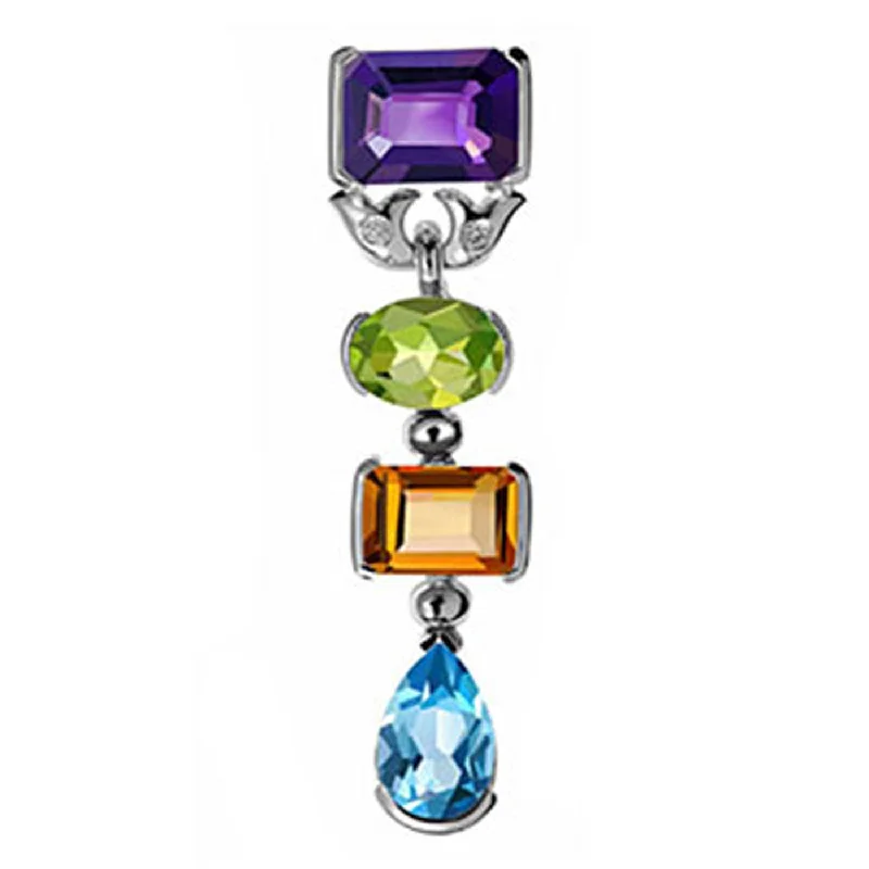 Men coats made of high - quality leather for a rugged and durable option18k White Gold Multi-Colored Gemstone Drop Pendant Men coats made of high - quality leather for a rugged and durable option18k White Gold Multi-Colored Gemstone Drop Pendant