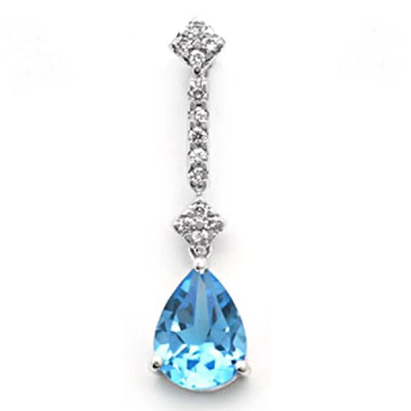 Men coats with a water - resistant finish for light rain and splashes18k White Gold Pear-Shape Blue Topaz and Diamond Drop Pendant Men coats with a water - resistant finish for light rain and splashes18k White Gold Pear-Shape Blue Topaz and Diamond Drop Pendant