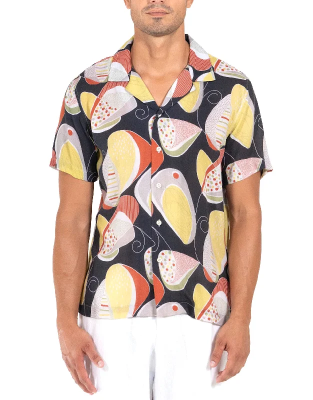 Men's shirtjackets with a fur - trimmed collar​2216 Otto Camp Collar S/SL - 100% Modal