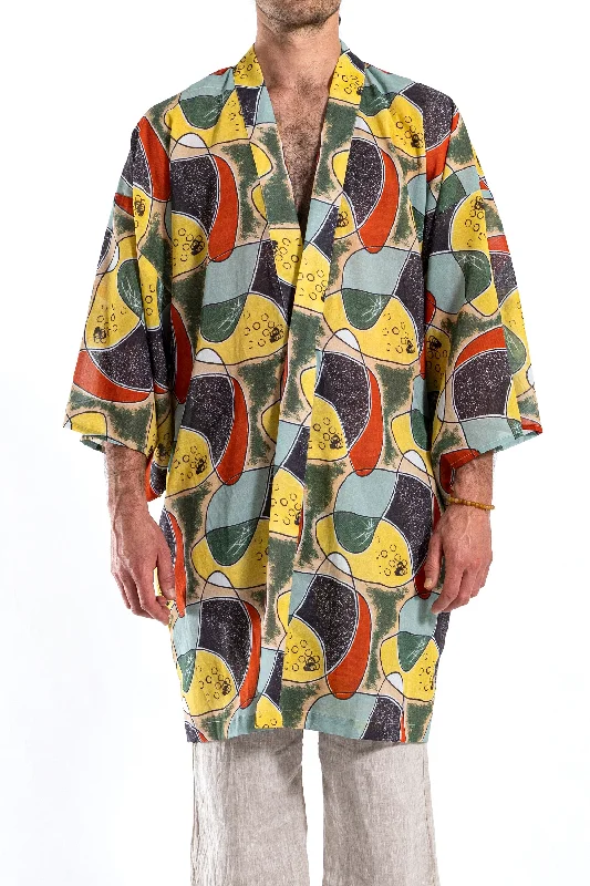 Men's shirtjackets made of recycled materials​2330  Kimono " Octave Print "