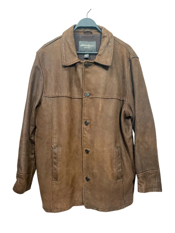 Men coats with a soft fleece interior for extra warmth and comfortEDDIE BAUER/Leather Jkt/XL/Leather/BRW/TALL Men coats with a soft fleece interior for extra warmth and comfortEDDIE BAUER/Leather Jkt/XL/Leather/BRW/TALL