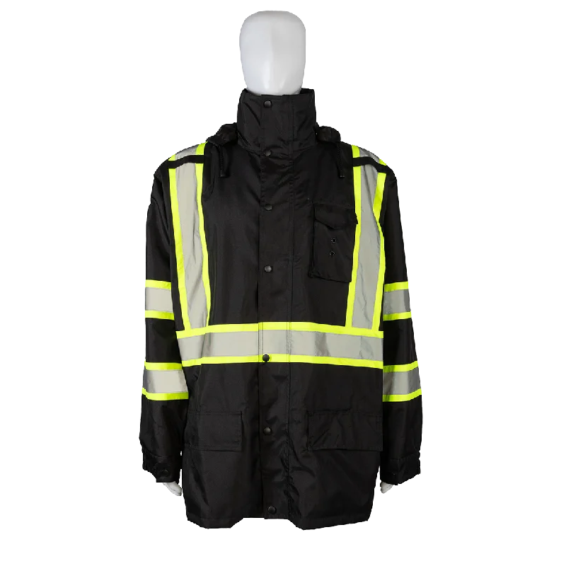 Men's raincoats made of eco - friendly materialsBKPJLW-LG Black with Lime Contrast Binding Waterproof Light Weight Rain Parka Jacket Men's raincoats made of eco - friendly materialsBKPJLW-LG Black with Lime Contrast Binding Waterproof Light Weight Rain Parka Jacket