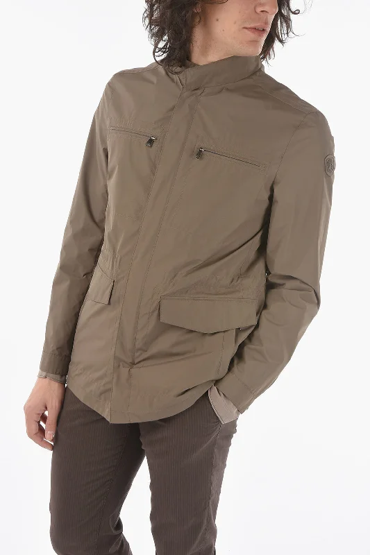 Men coats with a detachable faux - fur collar for a trendy and warm touchCorneliani Id Hidden Closure Caprice Utility Jacket