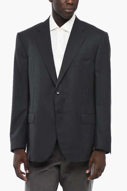 Men coats with a stand - up collar for a sleek and modern lookCorneliani Lined LEADER Single Breasted Blazer With Flap Pockets Men coats with a stand - up collar for a sleek and modern lookCorneliani Lined LEADER Single Breasted Blazer With Flap Pockets